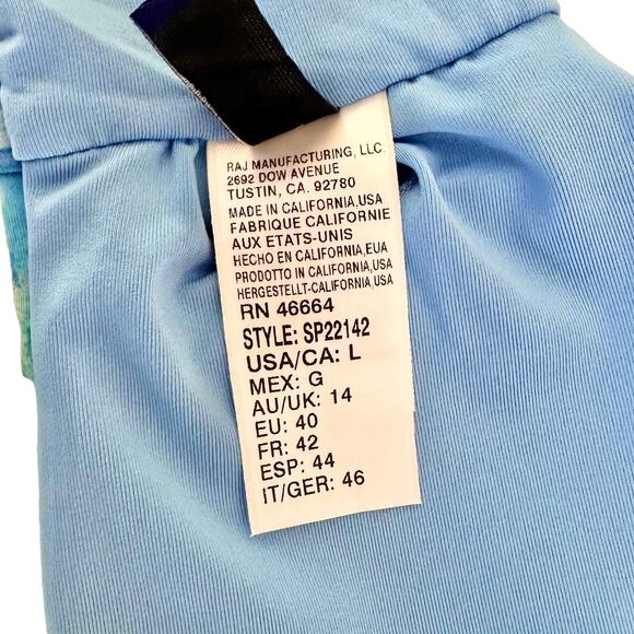 Splendid Graffiti Heart RSC Tie Front Bralete Bikini Top in Blue, Large - Picture 13 of 15